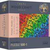 Puzzle Trefl Din Lemn 500+1 Piese Fluturasii Colorati