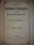 N. KALENDERU - DESPRE PLEURESIA PURULENTA... TRATAMENTULU EI {1874}