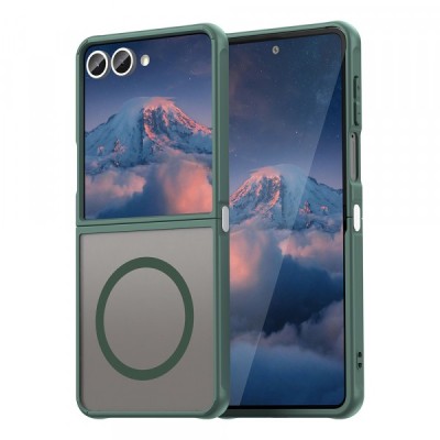 Husa MagSafe pentru Samsung Galaxy Z Flip7 F766, Techsuit, HaloFrost II, Verde foto
