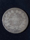 Franța 1831 W - 5 franci - Monedă de argint #1, Europa