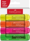 Textmarker 4 buc/set superfluorescent 1546 Faber Castell, Lecom