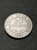 B 11 Moneda 20 Centavos 1991 Bolivia
