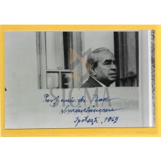 Foto Dan Smantanescu, dedicatie, 1969