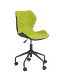 Scaun birou copii HM Matrix, Ergonomic, Cadru Cromat, Stofa/Piele ecologica, Roti pivotante, Inaltime reglabila, 100 Kg, Negru/Verde, Multicolor