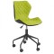 Scaun birou copii HM Matrix, Ergonomic, Cadru Cromat, Stofa/Piele ecologica, Roti pivotante, Inaltime reglabila, 100 Kg, Negru/Verde