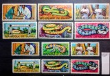 Guinea 1967 reptile, vipera, șerpi, fauna serie 12v. nestampilat, Guinea 1967