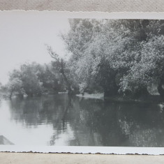 BALTILE BRAILEI , PE COROTISCA , PEISAJ , FOTOGRAFIE TIP CARTE POSTALA , MONOCROMA, PE HARTIE MATA , DATATA 1 MAI 1934