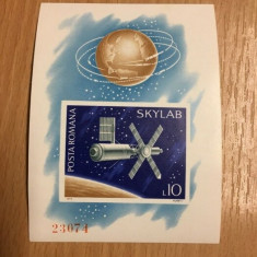 ROMANIA 1974 – COSMOS SKYLAB, bloc NDT nestampilat, MT9