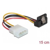 Cablu de alimentare SATA la Molex unghi cu fixare, Delock 60121