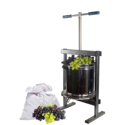 Teasc Presa struguri Vilen Inox 15 L cu picioare, Ucraina Traditional , sac tescovina foto