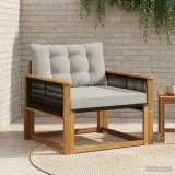 vidaXL Set de canapele de exterior Lemn solid de Acacia și Textilene 3438891