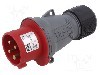 Conector alimentare AC, IEC 60309, IP44, 16A, 415V AC, 4 pini, AMPHENOL - 2CMA101956R1000