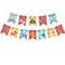 Decoratiune de craciun, flippy, tip banner, 12 piese, pentru usa sau perete, multicolor, sfoara inclusa, model b