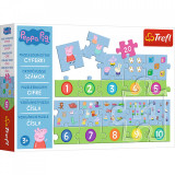 Puzzle educational 20 piese numere peppa pig, Trefl