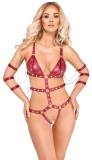 Strap Body Harness, Rosu, Bad Kitty