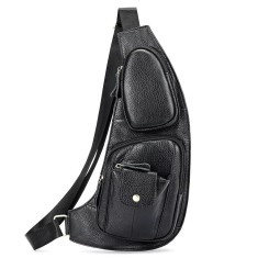 Geanta pentru barbati, Lior GT3309, piele naturala, Negru