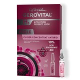 Fiole cu ser concentrat antirid cu Acid Hialuronic 10% 4D H3 Evolution Perfect Look, 10 fiole*2 ml, Gerovital