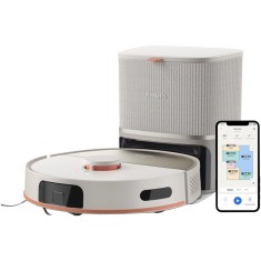 Aspirator robot cu mop Philips HomeRun 5000 XU5100/20, Capacitate praf 0.26l, Capacitate apa 0.27l, Autonomie 200 min, 10000 Pa, Navigare LDS, Bej