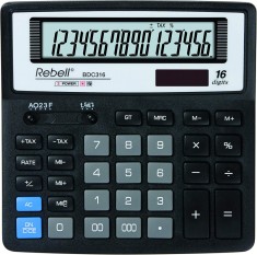 Calculator De Birou, 16 Digits, 156 X 156 X 30 Mm, Rebell Bdc 316 Bx - Negru foto