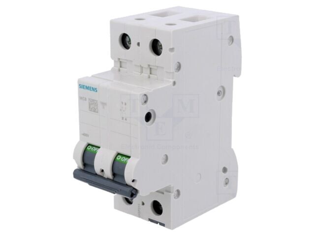 &Icirc;ntrerupător supracurent SIEMENS 2A 2 poli 10kA 230/400VAC 5SL4202-7