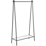SONGMICS Suport pentru haine cu cadru din otel, cu sina de agatat si raft, 34x93x153cm, negru mat Household NewTrend
