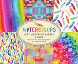 Watercolors Gift Wrapping Papers: 6 Sheets of High-Quality 24 X 18 Inch Wrapping Paper