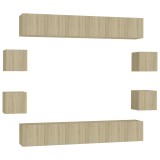 Cumpara ieftin Set de dulapuri TV, 10 piese, stejar sonoma, lemn prelucrat