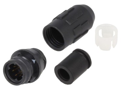 Conector circular push-pull 6 pini HR30, 2A, aurit - HIROSE foto
