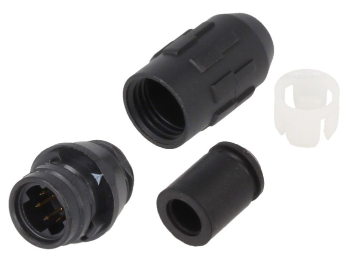 Conector circular push-pull 6 pini HR30, 2A, aurit - HIROSE