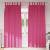 Perdele cu perdele 2 pcs Roz intens 260 x 140 cm Poliester