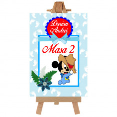 Numere masa pentru botez Mickey Mouse Handmade by Diana Puiu NMBM 3 foto