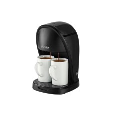 Aparat de facut cafea Floria, filtru de nailon, cupa pentru masurat, 2 cesti incluse, Negru