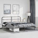 VidaXL Cadru de pat metalic cu tăblie, negru, 183x213 cm 352583