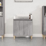 Dulap Chiuveta Baie Gossi Gri Sonoma 58x33x60 cm Lemn Prelucrat Spatiu Depozitare