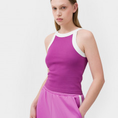 Crop-top din bumbac organic pentru femei