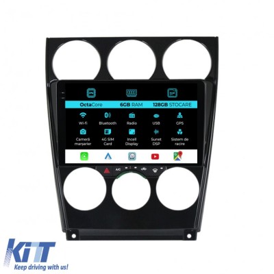 Navigatie Dedicata Mazda 6 (2002-2008), 9 Inch, 6Gb Ram, 128Gb stocare, Carplay Performance AutoTuning foto