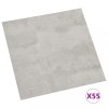 Placi pardoseala autoadezive 55 buc. gri deschis PVC 5,11 m&sup2;