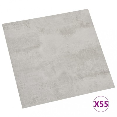Placi pardoseala autoadezive 55 buc. gri deschis PVC 5,11 m&amp;sup2; foto