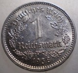 J.132 GERMANIA 1 REICHSMARK 1938 A, Europa, Nichel