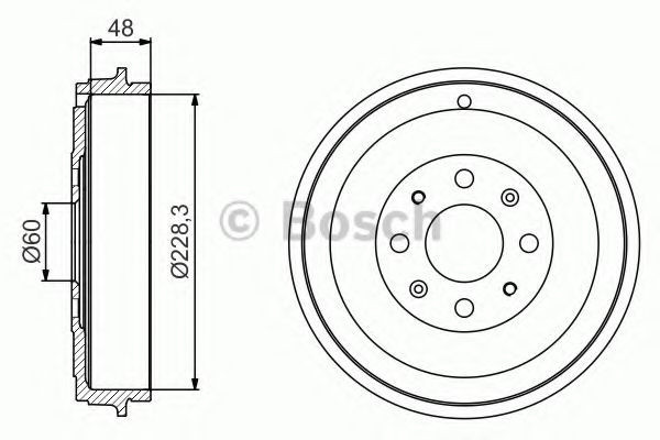 Tambur frana OPEL CORSA D (2006 - 2016) BOSCH 0 986 477 208