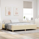 Cumpara ieftin Pat cu arcuri Crema, Marron 200 x 200 cm
