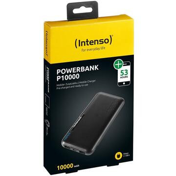 Baterie externa Intenso P10000, Powerbank, 2 X USB, Fast Charge, 3.1A, Negru, 10000 mAh foto