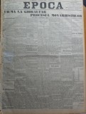 Ziarul Epoca, 15 Noiembrie 1899 ; Ciuma de la Gibraltar ; Procesul Monarhistilor