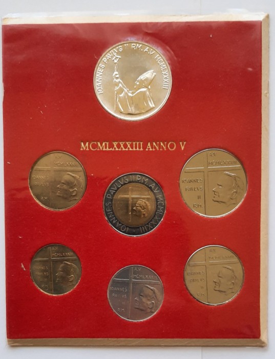Set monede Vatican - Ioan Paul II, anul 1983-5 - G 4003