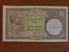 Bancnota 20 lei fără data, 1947, 1948, 1950 foto