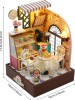 Puzzle 3D, Casa de papusi in miniatura DIY, Sweet Cake Station, 15.8x10x10cm, Oem