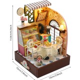 Puzzle 3D, Casa de papusi in miniatura DIY, Sweet Cake Station, 15.8x10x10cm