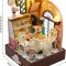 Puzzle 3D, Casa de papusi in miniatura DIY, Sweet Cake Station, 15.8x10x10cm