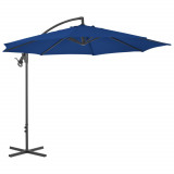 Umbrela suspendata cu stalp din otel, albastru azuriu, 300 cm GartenMobel Dekor, vidaXL