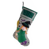 Cumpara ieftin Ciorap decorativ Halloween Befana textil multicolor II cm 25 x 45 H